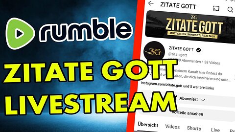 ERSTER RUMBLE LIVESTREAM 🔥 l #ZITATEGOTT