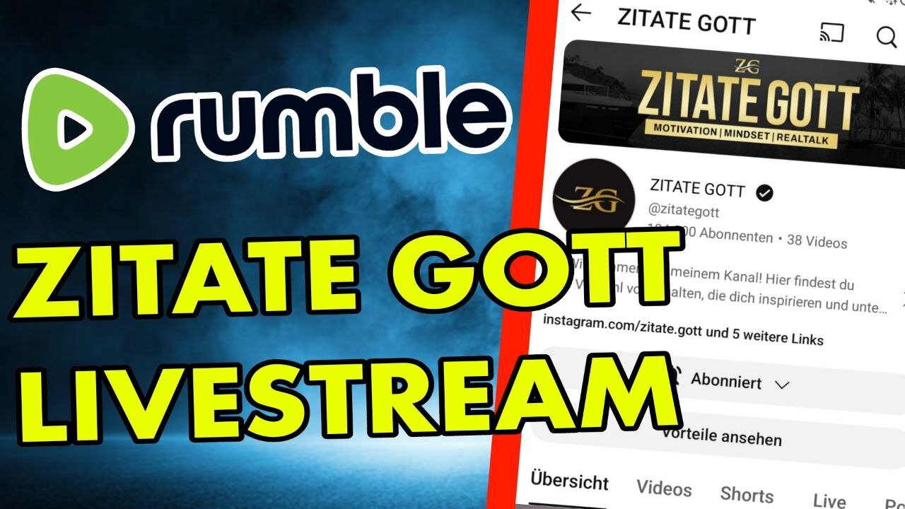 ERSTER RUMBLE LIVESTREAM 🔥 l #ZITATEGOTT