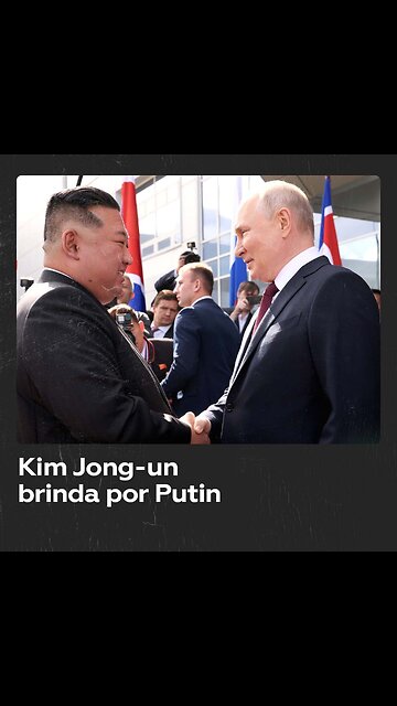 Kim Jong-un levanta la copa por la salud de Putin y las nuevas victorias de Rusia