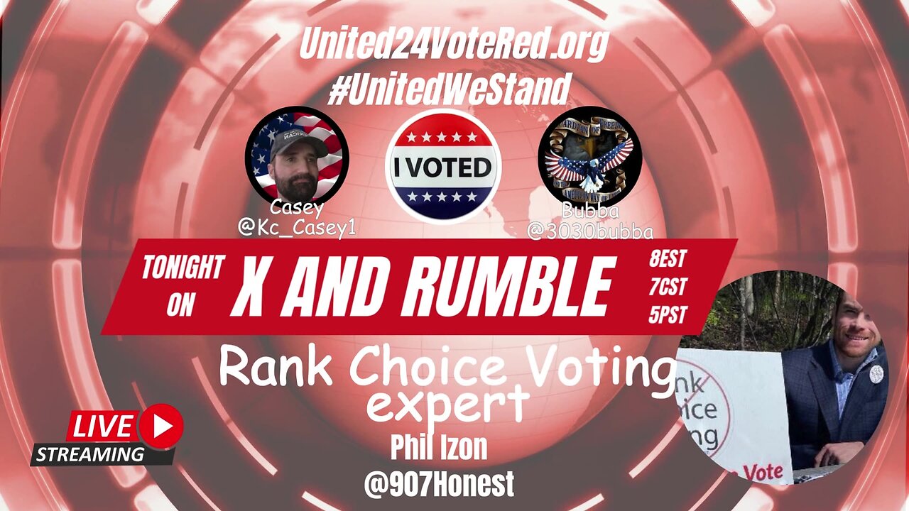 @United24VoteRed X Spaces Welcomes @907Honest, Expert and opponent to Rank Choice Voting