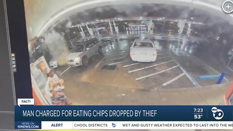 Fact or Fiction: Man charged for eating chips dropped by thief?