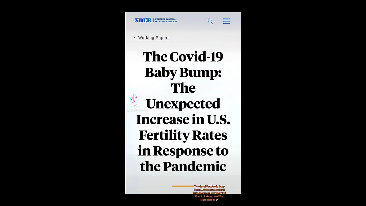 Baby Bump: The Unexpected Increase in U.S. Fertility Rates in Response to the Pandemic