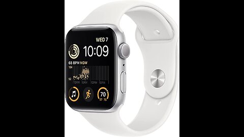 Apple Watch SE (2nd Gen) [GPS 44h w/Silver Display, Water Resistant