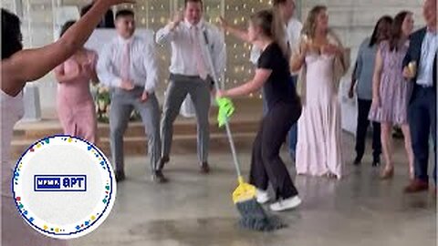 Wedding spill cleanup dance dazzles guests |