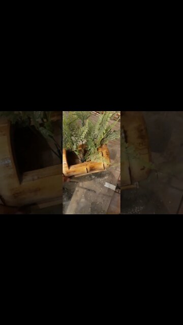 mini vaso de bambu mosso