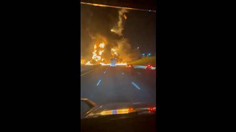 Truck Explodes After Accident In Pickering