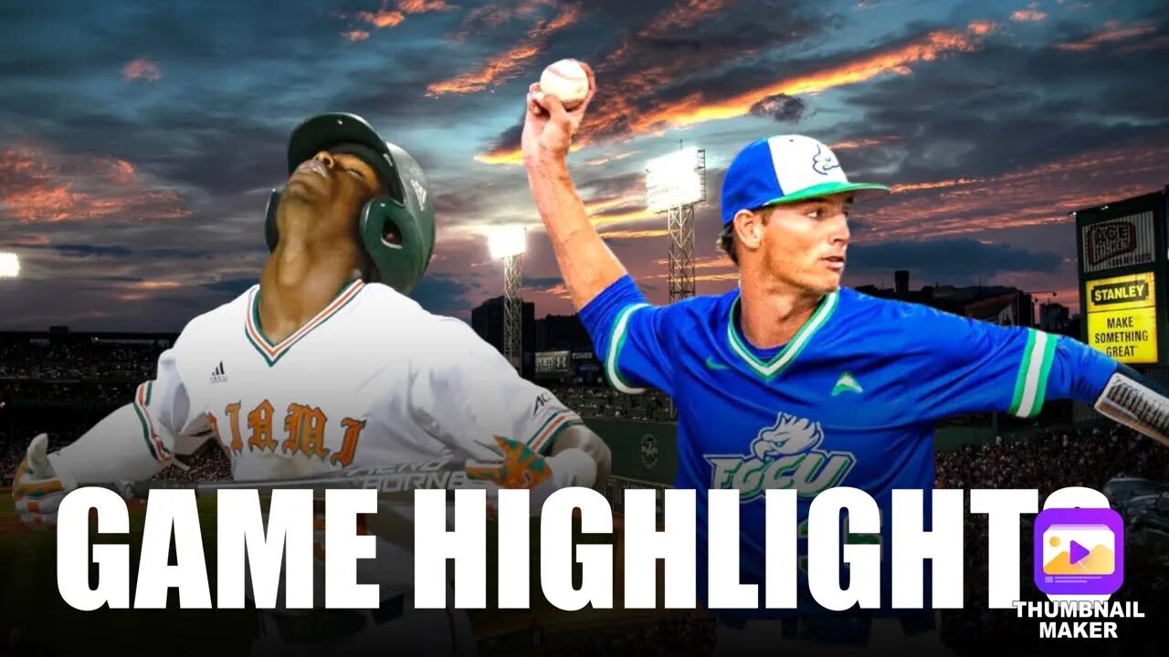 Florida Gulf Coast vs #9 Miami Highlights | 2022 College Baseball Highlights