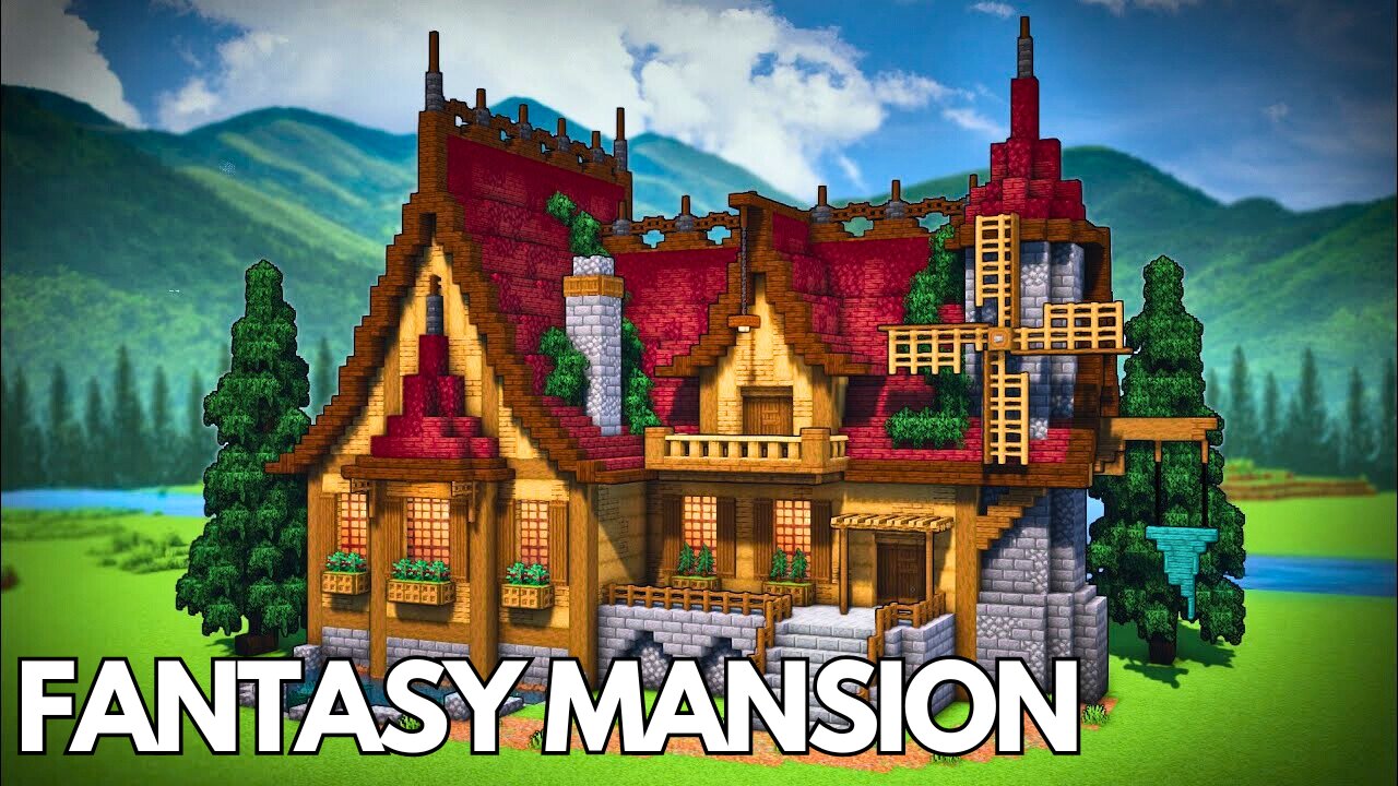 Minecraft: How to Build an Fantasy Mansion| Full Tutorial