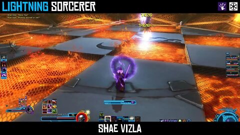 SWTOR Lightning Sorcerer | Blood Hunt Flashpoint | Veteran Difficulty | Shae Vizla Final Boss Fight