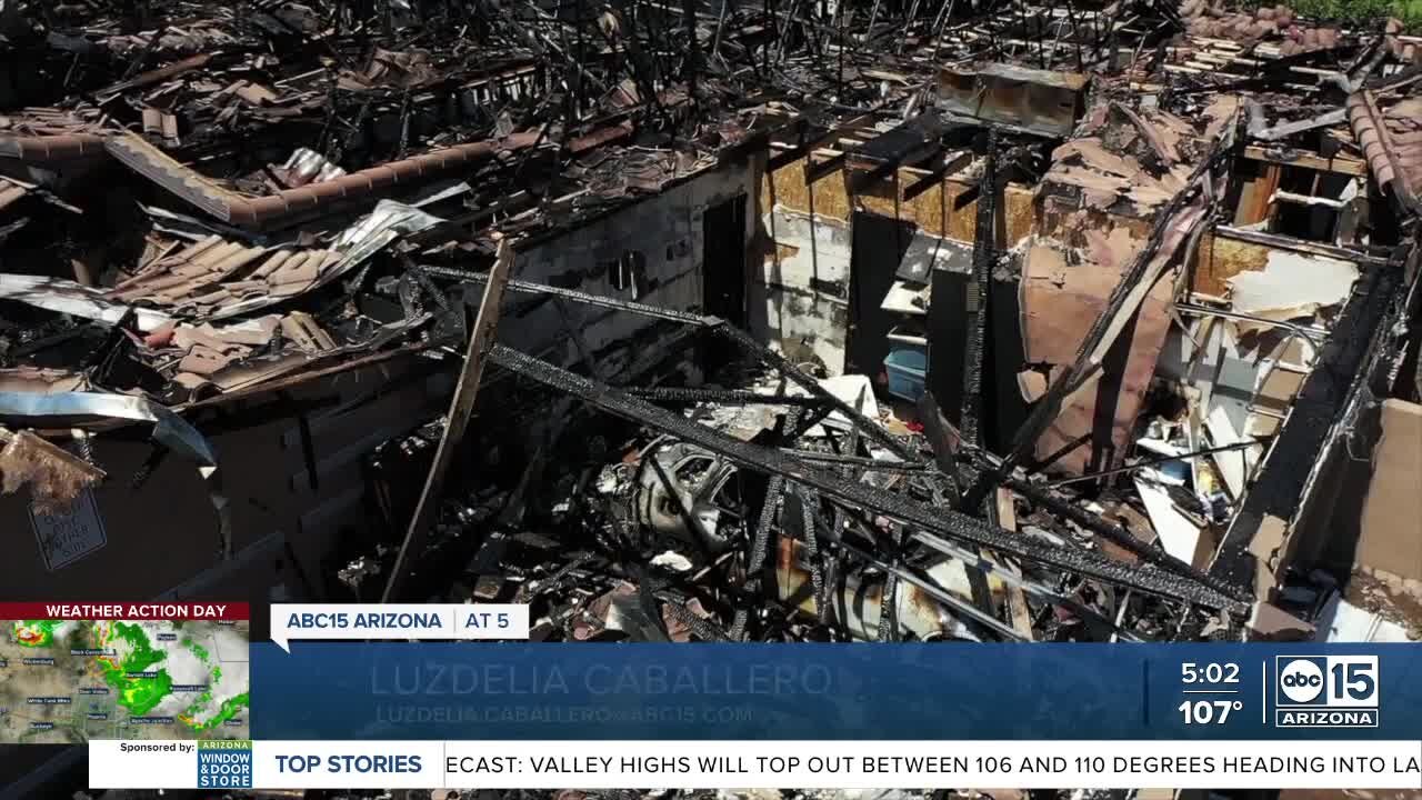 Southeast Valley home destroyed by lightning-caused fire during monsoon storm