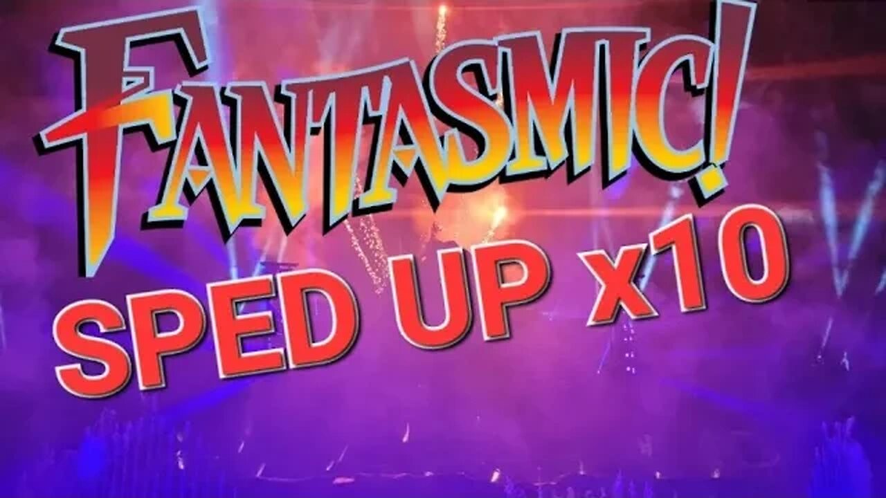 Fantasmic at Disney World but it's sped up x10