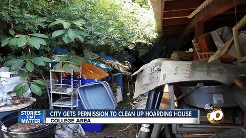 City of San Diego gets permission to clean up hoarding house