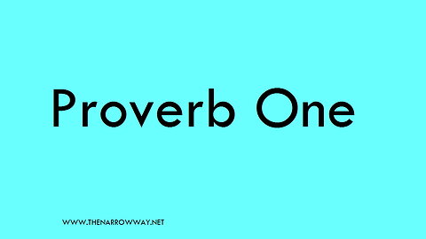 Proverb 1