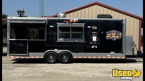 2017 Barbecue Kitchen Food Concession Trailer with Porch & Pro-Fire Suppression for Sale in Texas