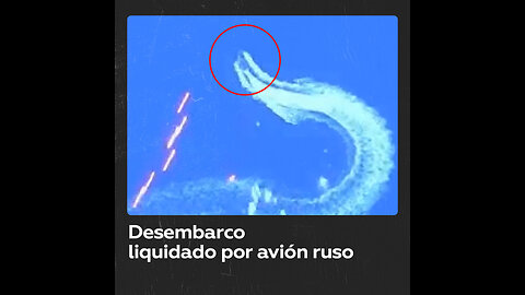 Lancha rápida de desembarco destruida por avión ruso en el mar Negro