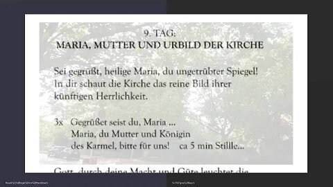 9. Tag Novene zu Ehren Unserer Lieben Frau vom Berge Karmel