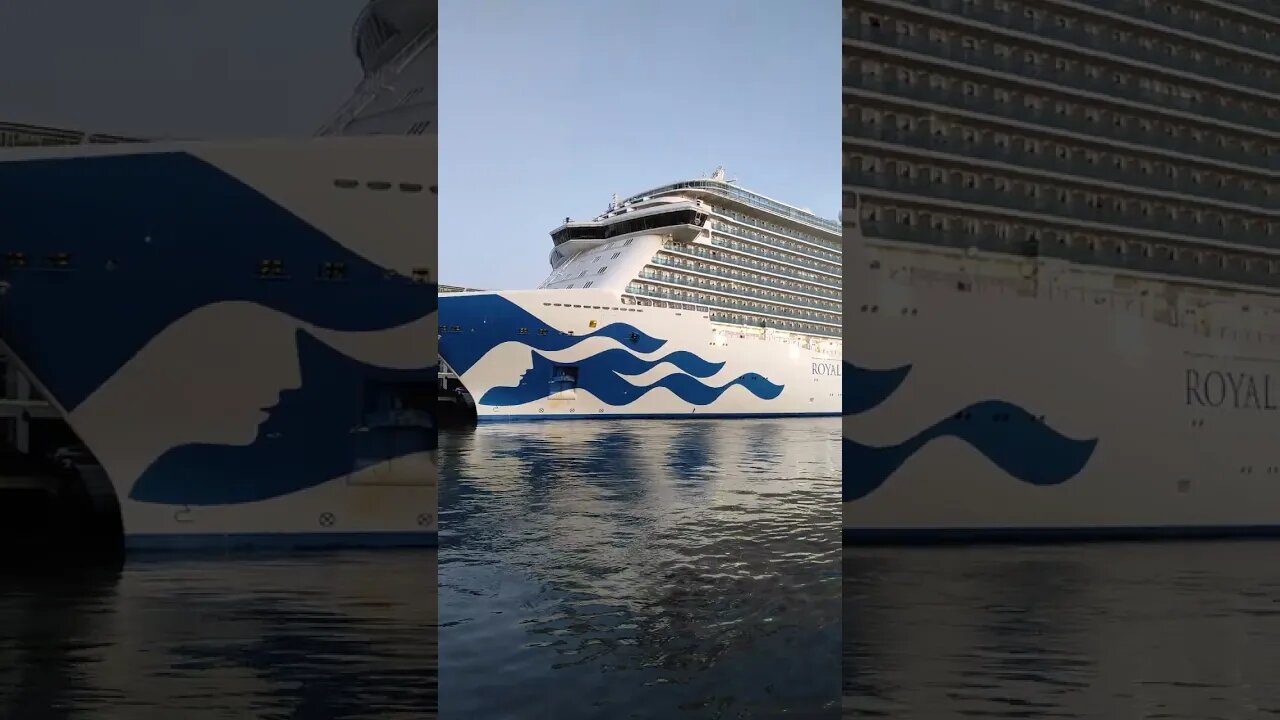 Cruise ship Royal Princess docking.