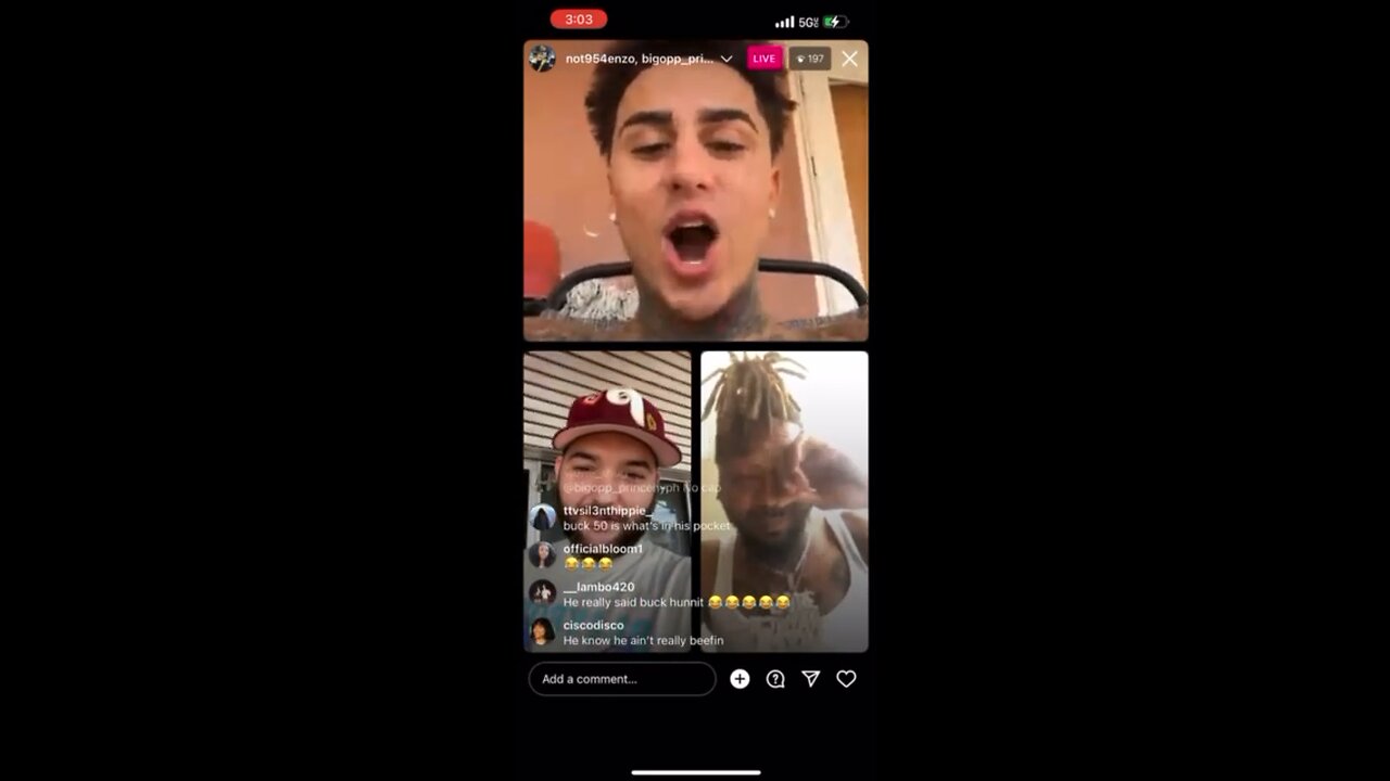 954ENZO DISSES JWAVY "ILL SEE U WEN I SEE U" W GREENHAT GUY HE TRIES DEDIN BEEF ENZO GOES IN ON IG