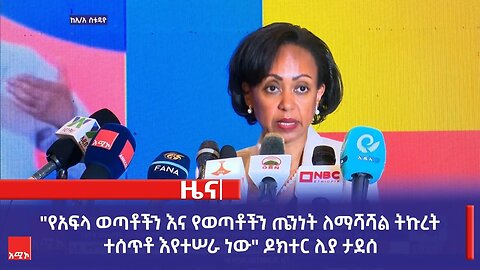 "የአፍላ ወጣቶችን እና የወጣቶችን ጤንነት ለማሻሻል ትኩረት ተሰጥቶ እየተሠራ ነው" የጤና ሚኒስትሯ ዶክተር ሊያ ታደሰ