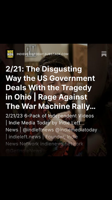 2/21: The Disgusting Way the US Government Deals With the Tragedy in Ohio | Rage Against War Rally +
