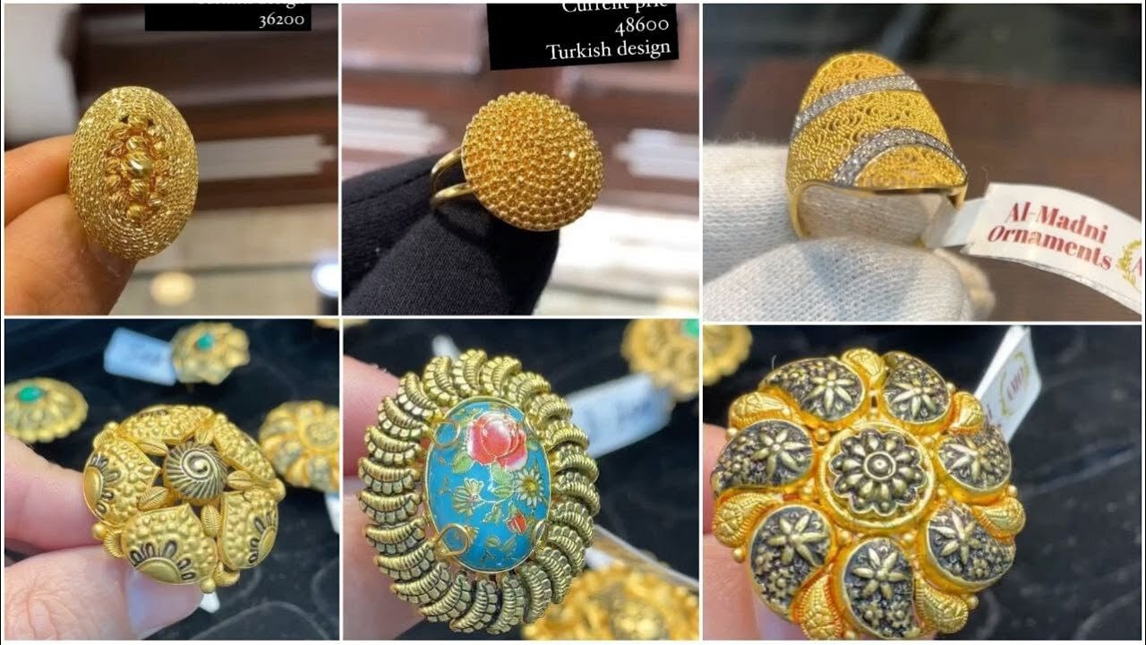 latest Turkish and Dubai casting Gold Ring Designs with Pric