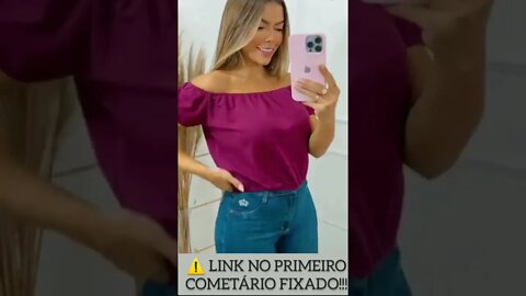 Blusa Ciganinha Lisa De Malha Crepe/@shopee