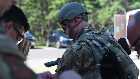 B-roll of U.S. Air Force Airmen during Fieldcraft Hostile (FCH) training