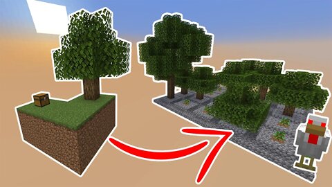 Tree Farms and Fake Chickens! | Skyblock Part 1