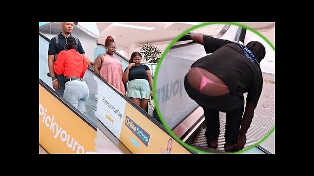 MAN THONG ON THE ESCALATOR PRANK 😂🤣🤣