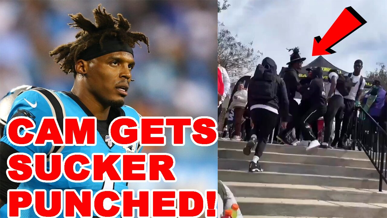 SHOCKING video shows Cam Newton getting SUCKER PUNCHED in MASSIVE BRAWL at football event!