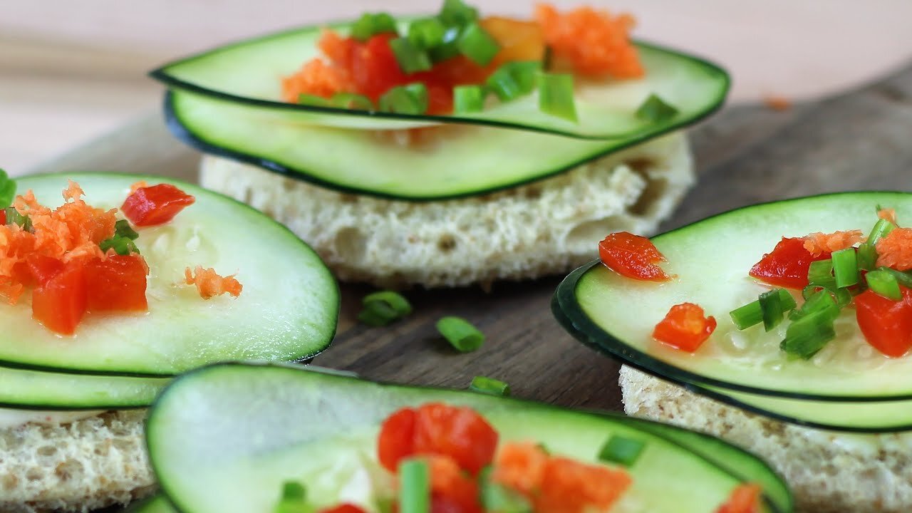 Cucumber Canapes _ It's Only Food w_ Chef John Politte