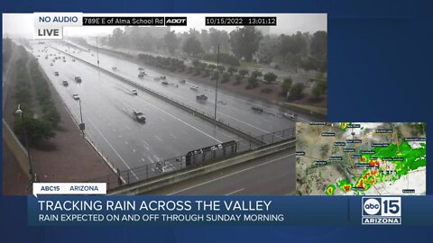 Heavy rain and wind is hitting the Southeast Valley Saturday afternoon