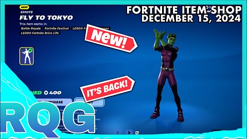 "NEW" FLY TO TOKYO EMOTE+BEAST BOY IS BACK! FORTNITE REAL ITEM SHOP (December 15, 2024)