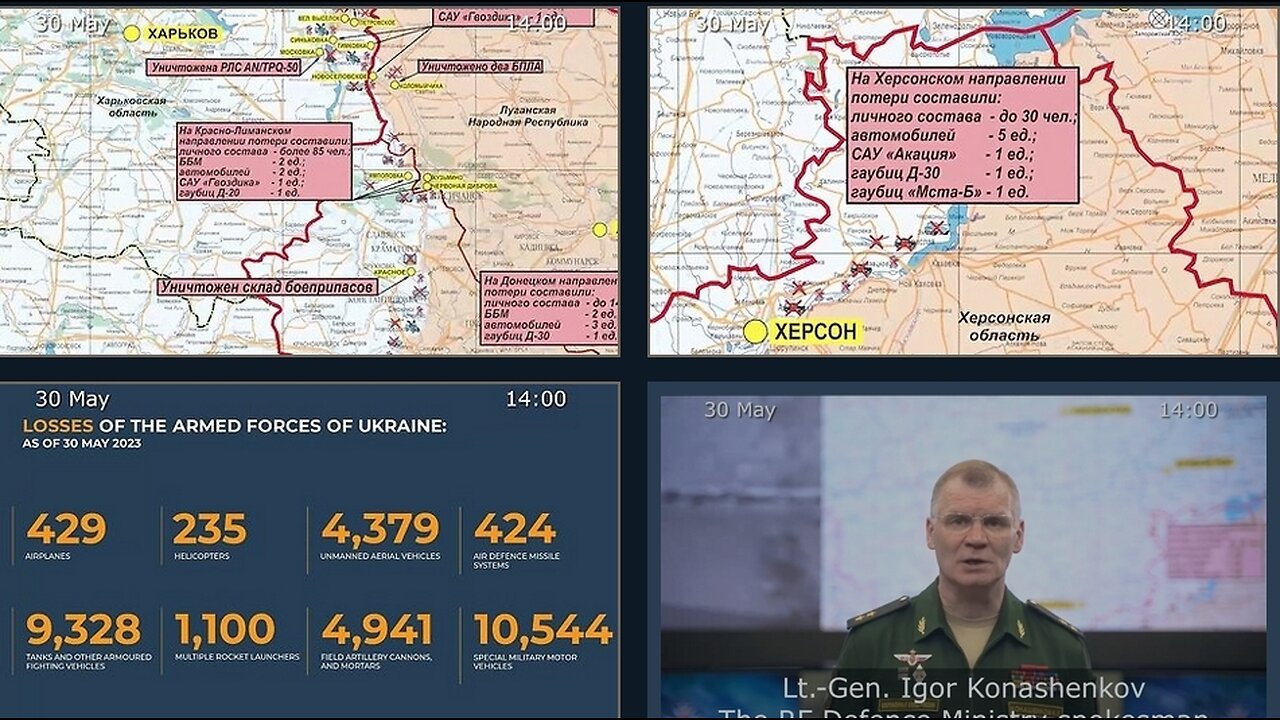 30.05.23 ⚡️ Russian Defence Ministry report on the progress of the deNAZIficationMilitaryQperationZ