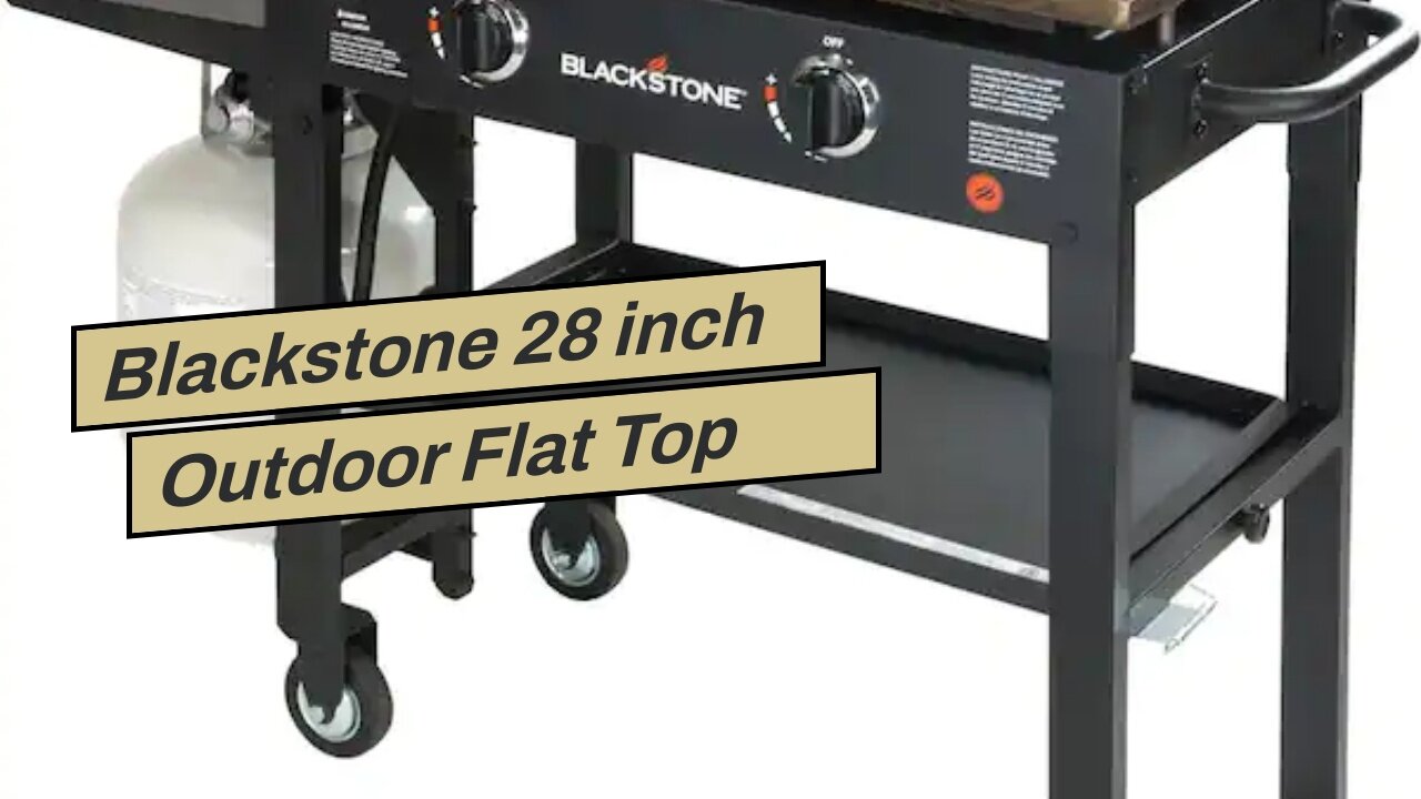 Blackstone 28 inch Outdoor Flat Top Gas Grill Griddle Station - 2-burner - Propane Fueled - Res...