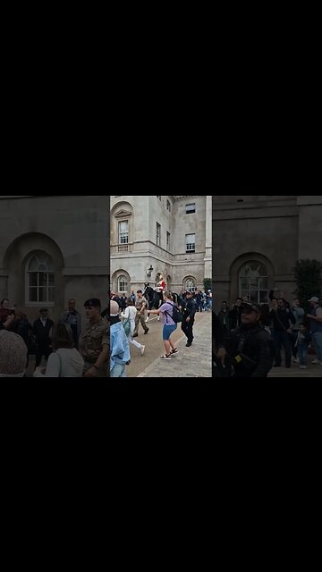 Horses return after protest #horseguardsparade