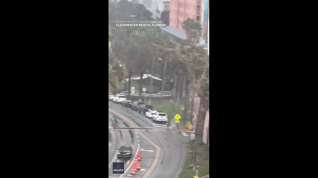 Footage captures waterspout ripping through crowde