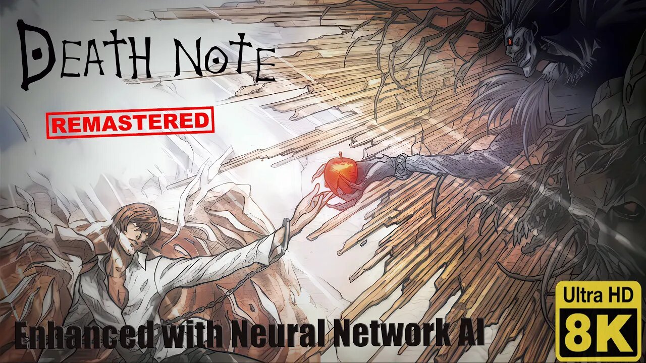 Death Note OP 1 8k (Remastered with Neural Network AI)