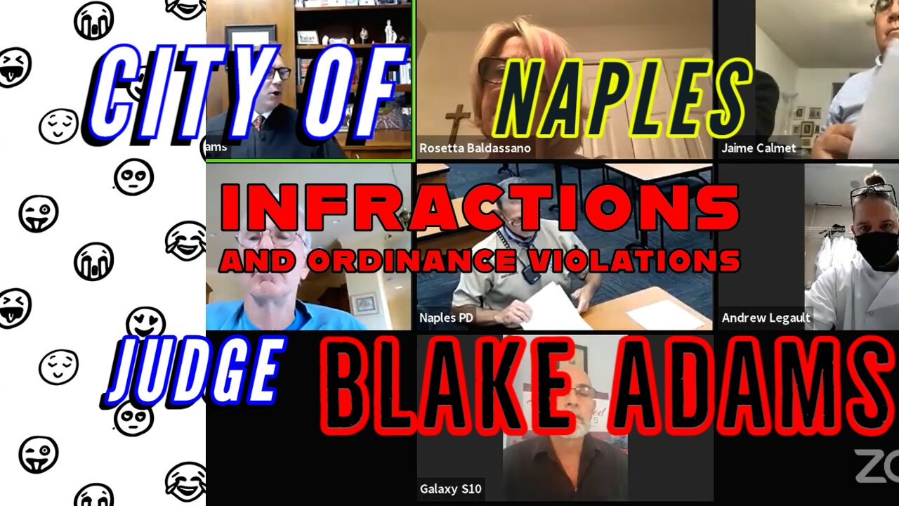 Collier County Judge Blake Adams Administering City of Naples Infractions and Ordinance Hearings