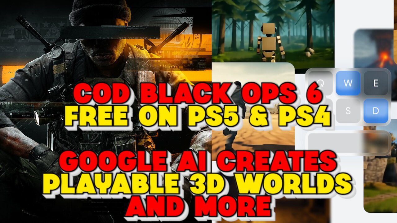 Black Ops 6 Free on PS5 and PS4, Google AI Creates Playable 3D Worlds and More