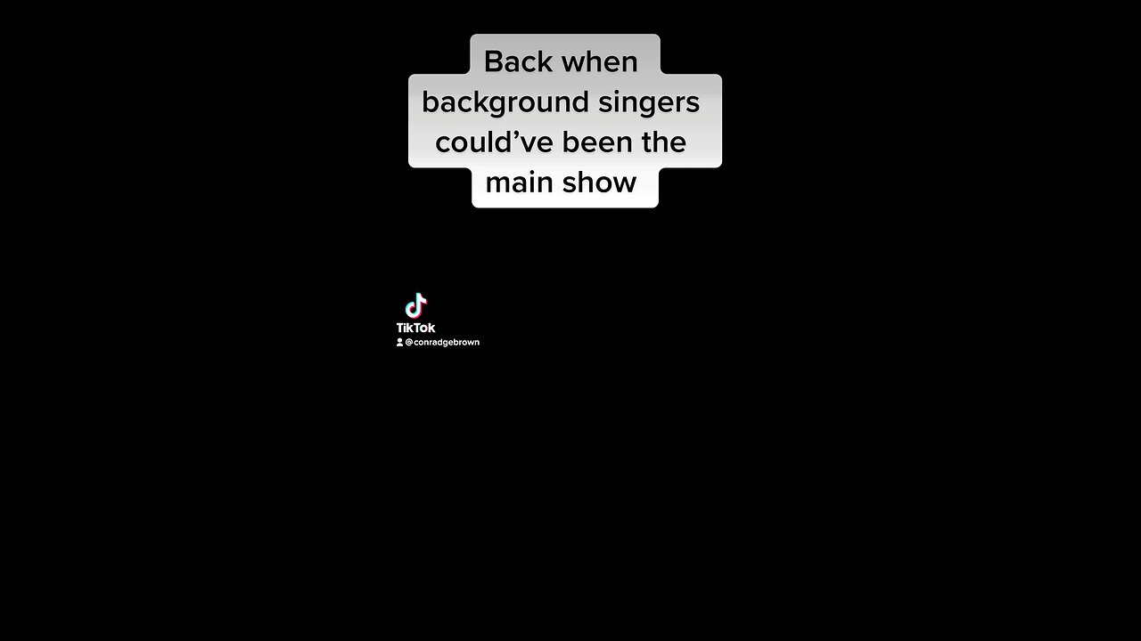 When background singers could have been the main show