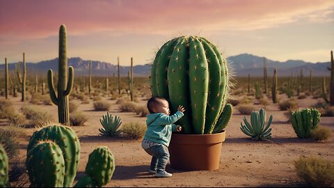 Babies play dancing cactus toy. Cutest baby funniest moments.