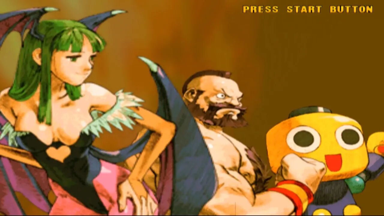 Marvel vs Capcom 2 Arcade Mode Gameplay Morrigan, Servbot, Zangief