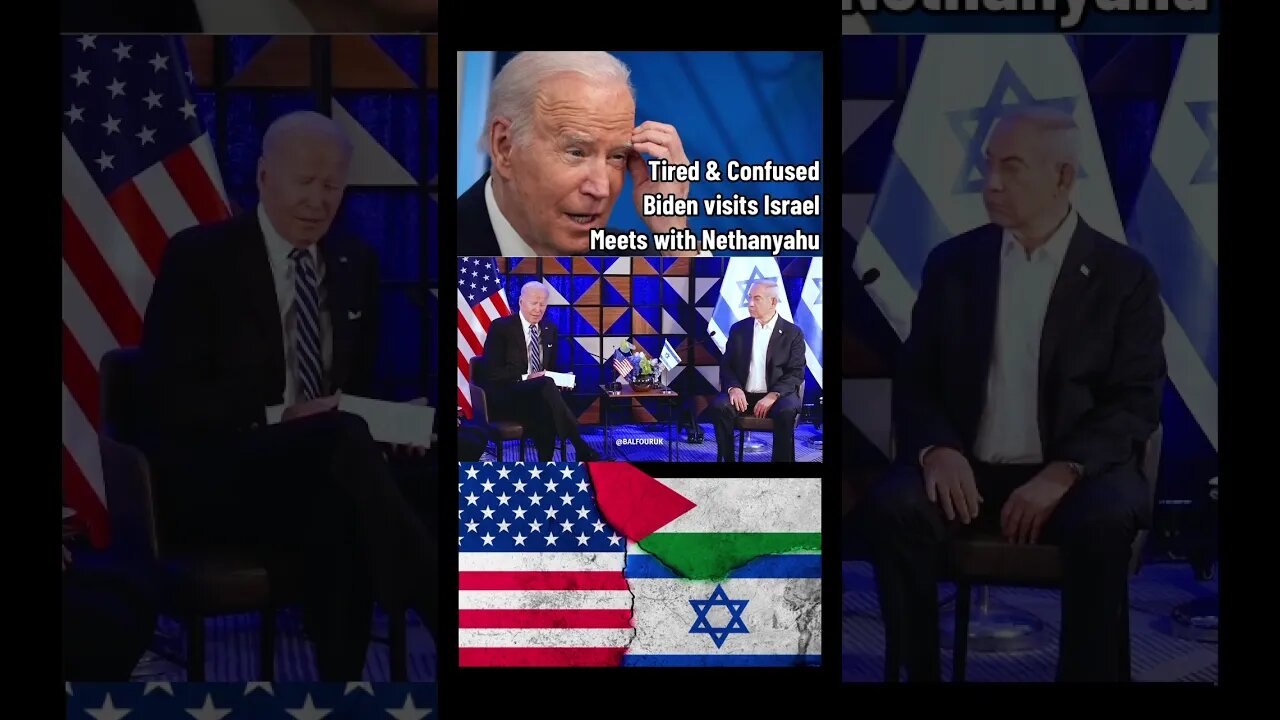 Tired & Confused Biden Visits Israel, Meets With Nethanyahu