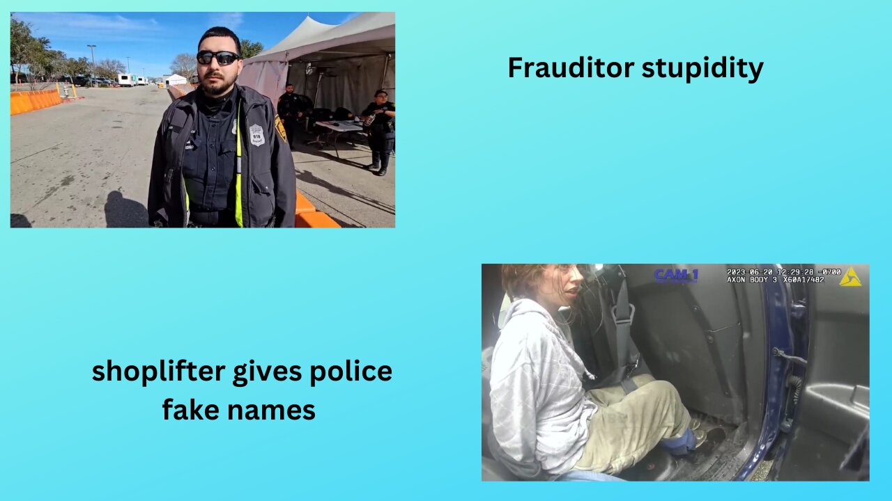 Frauditor stupidity🤡👮‍♂️👮‍♂️👮‍♂️👮‍♂️📷📸🚩🚨 Shoplifter gives police fake names🤡👱‍♀️👮‍♀️👮‍♂️👮‍♂️🚨🚩