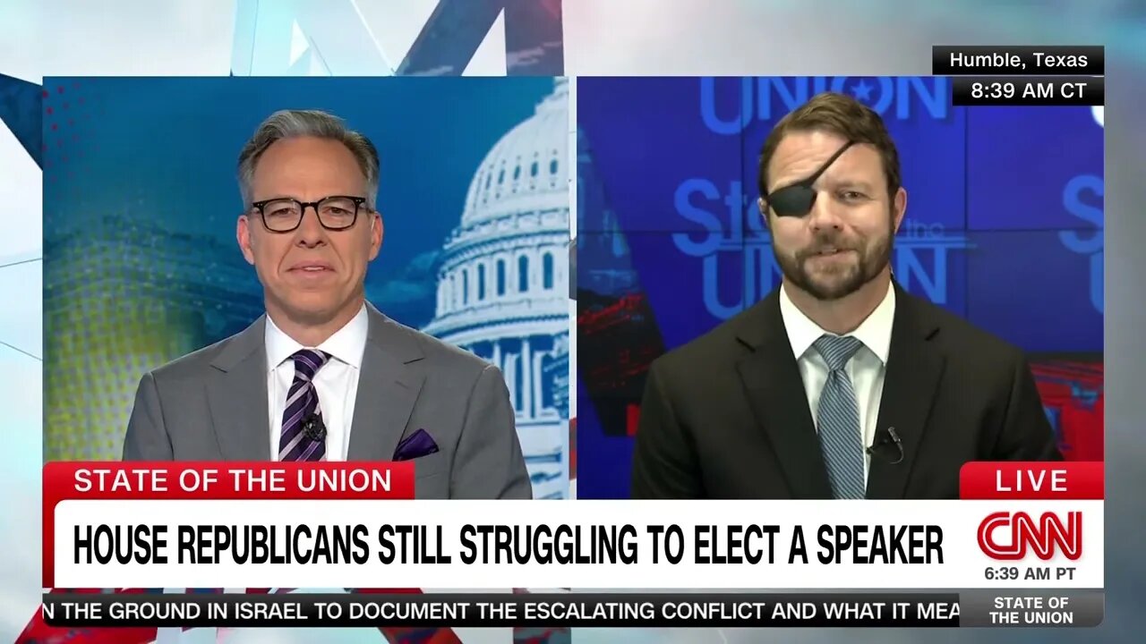 Dan Crenshaw Joins CNN State of the Union with Jake Tapper to Discuss Speakers Race