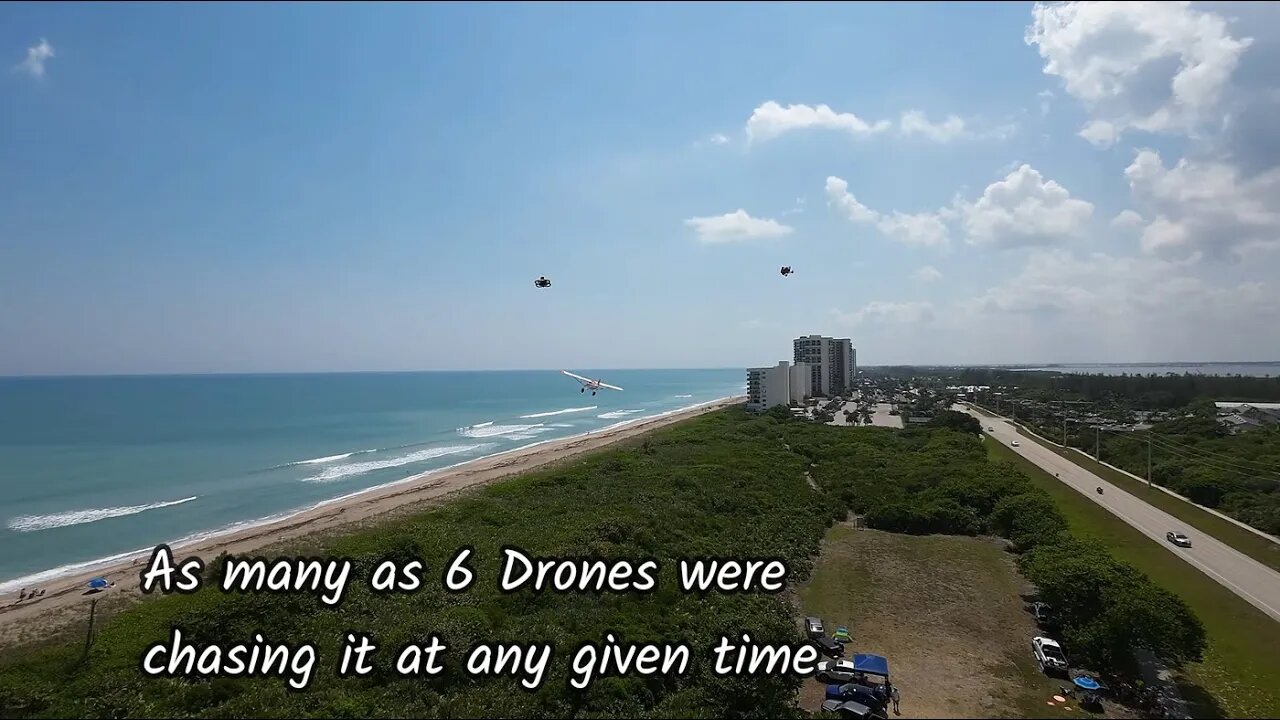 Drones Chasing MaxAir420's Fixed Wing RC Plane During the 3rd Annual South Florida Drone Meet-up