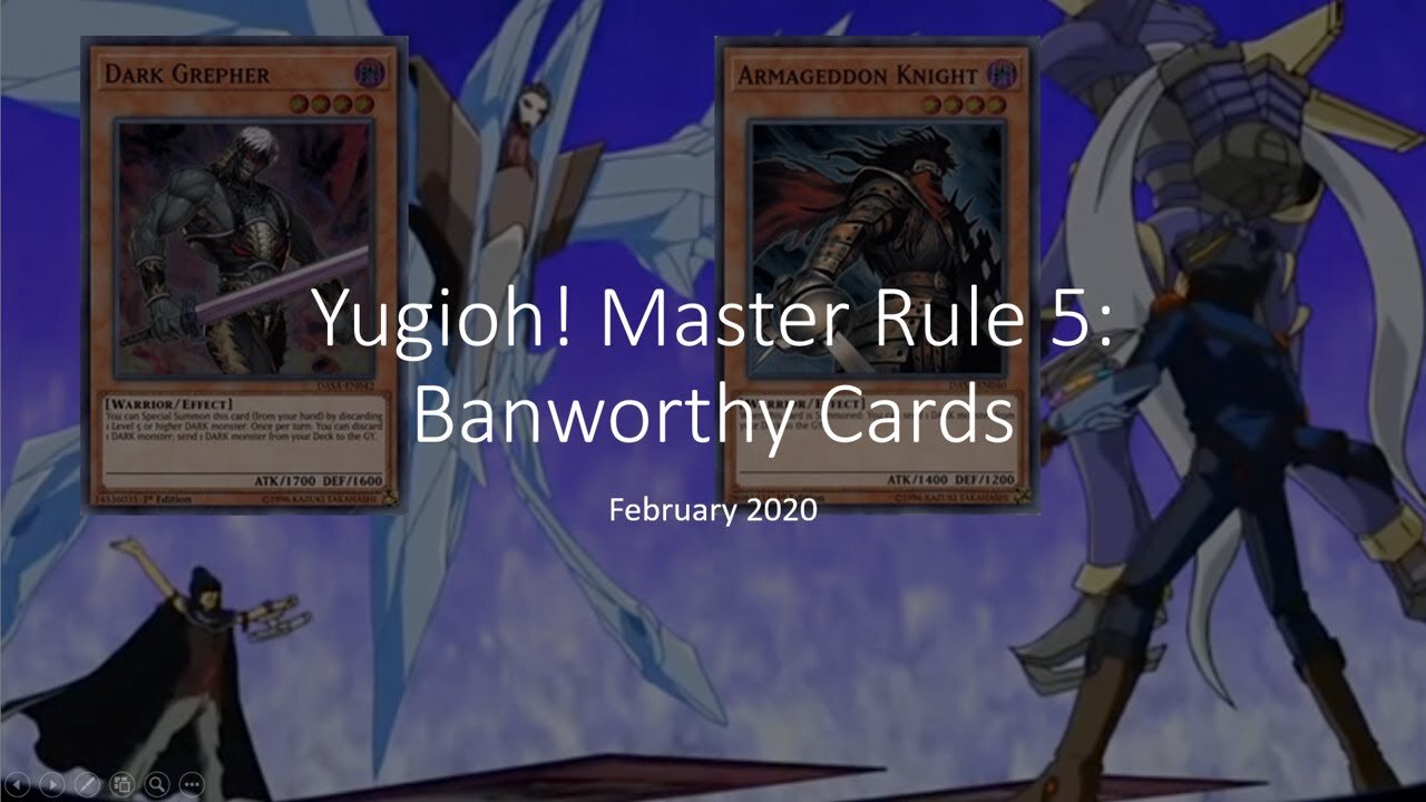 Yugioh! February 2020 Master Rule 5 Ban-worthy cards