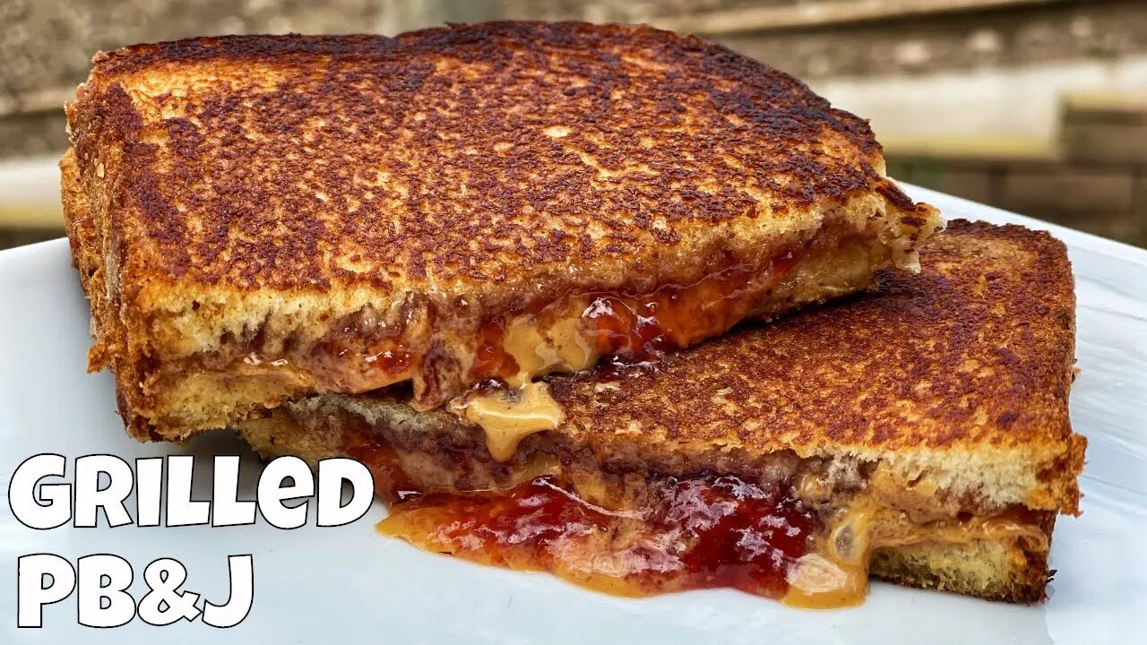 Grilled Peanut Butter and Jelly Sandwich | Blackstone Griddle Recipe