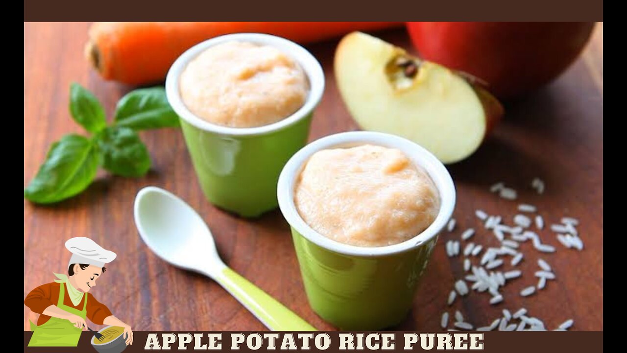 Baby food recipe - rice potato apple puree